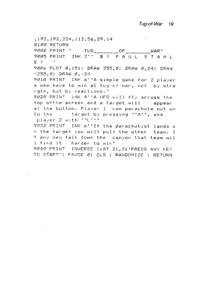 60 Programs For The Sinclair ZX Spectrum - Page 19