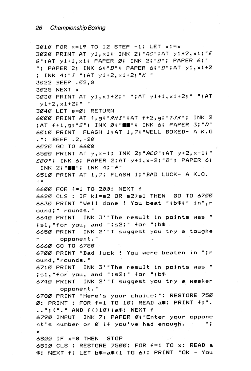 60 Programs For The Sinclair ZX Spectrum - Page 26