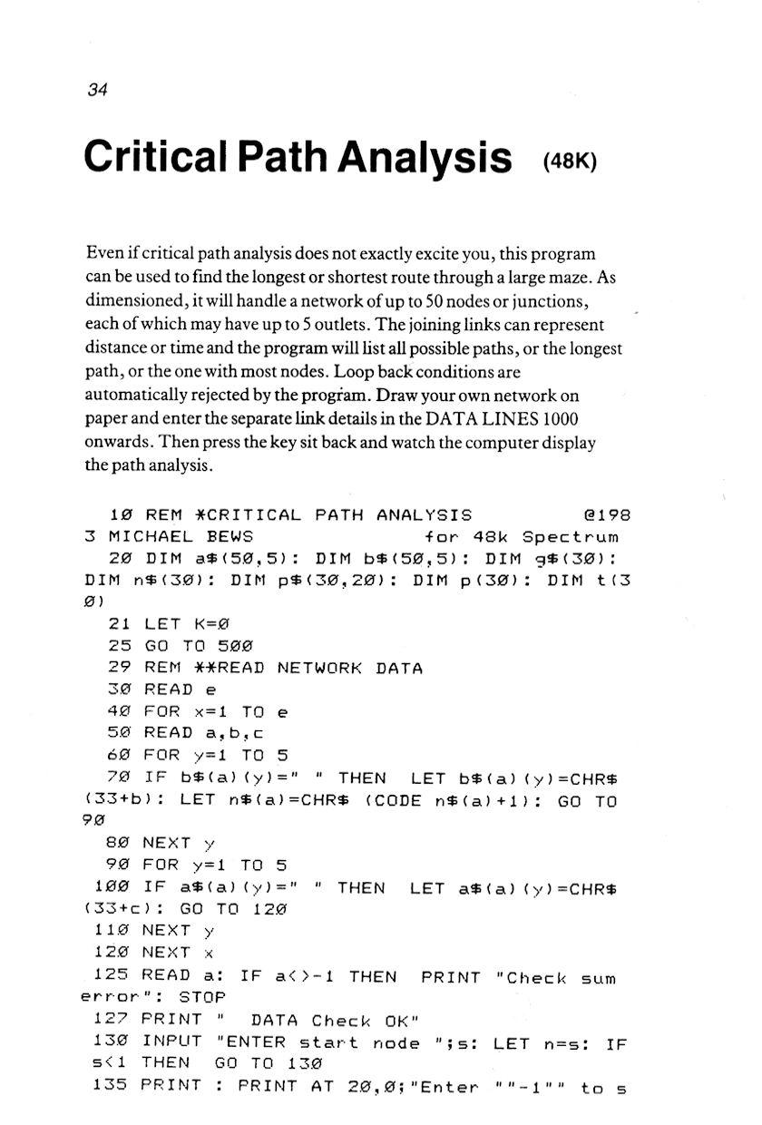 60 Programs For The Sinclair ZX Spectrum - Page 34