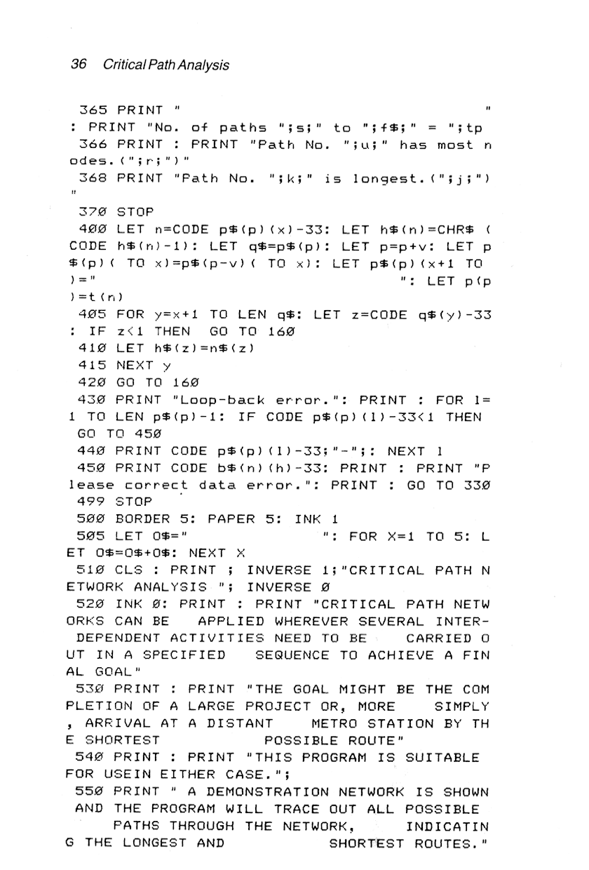 60 Programs For The Sinclair ZX Spectrum - Page 36