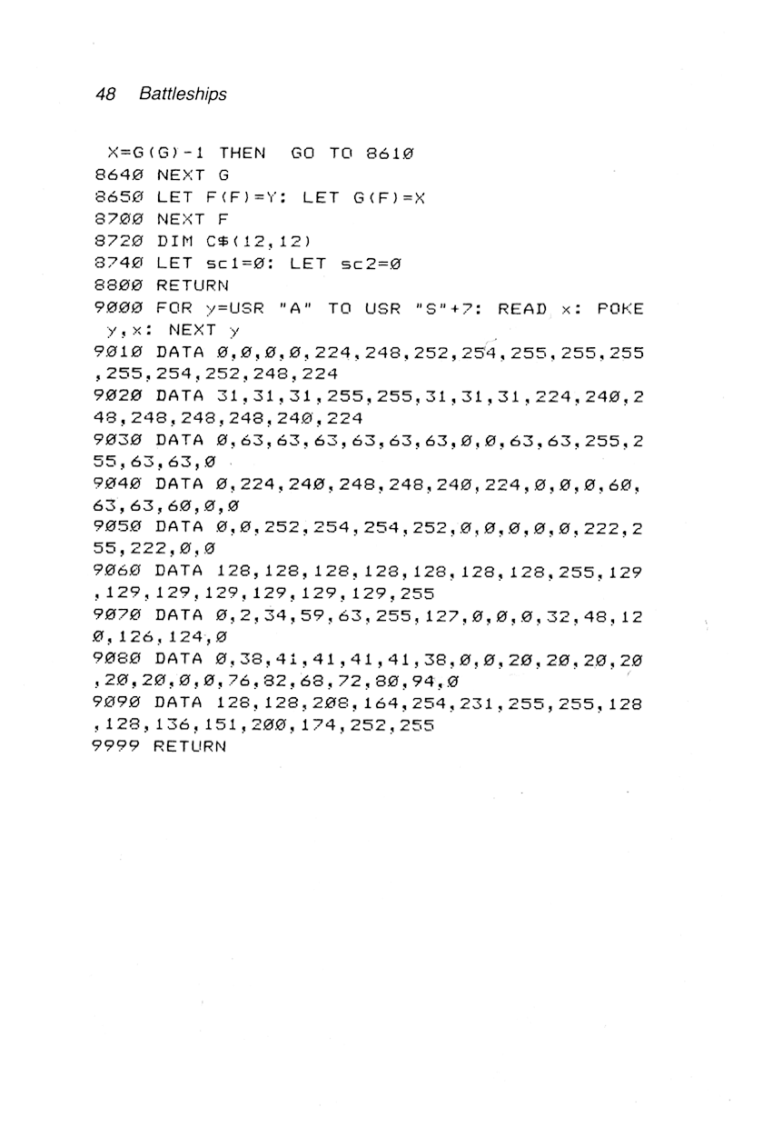 60 Programs For The Sinclair ZX Spectrum - Page 48