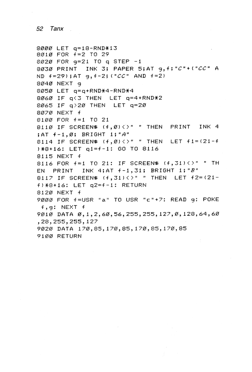 60 Programs For The Sinclair ZX Spectrum - Page 52