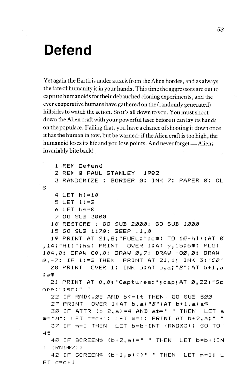 60 Programs For The Sinclair ZX Spectrum - Page 53