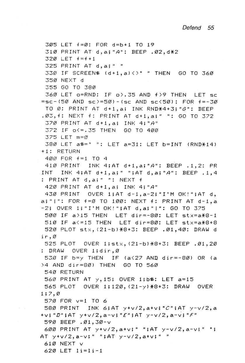 60 Programs For The Sinclair ZX Spectrum - Page 55
