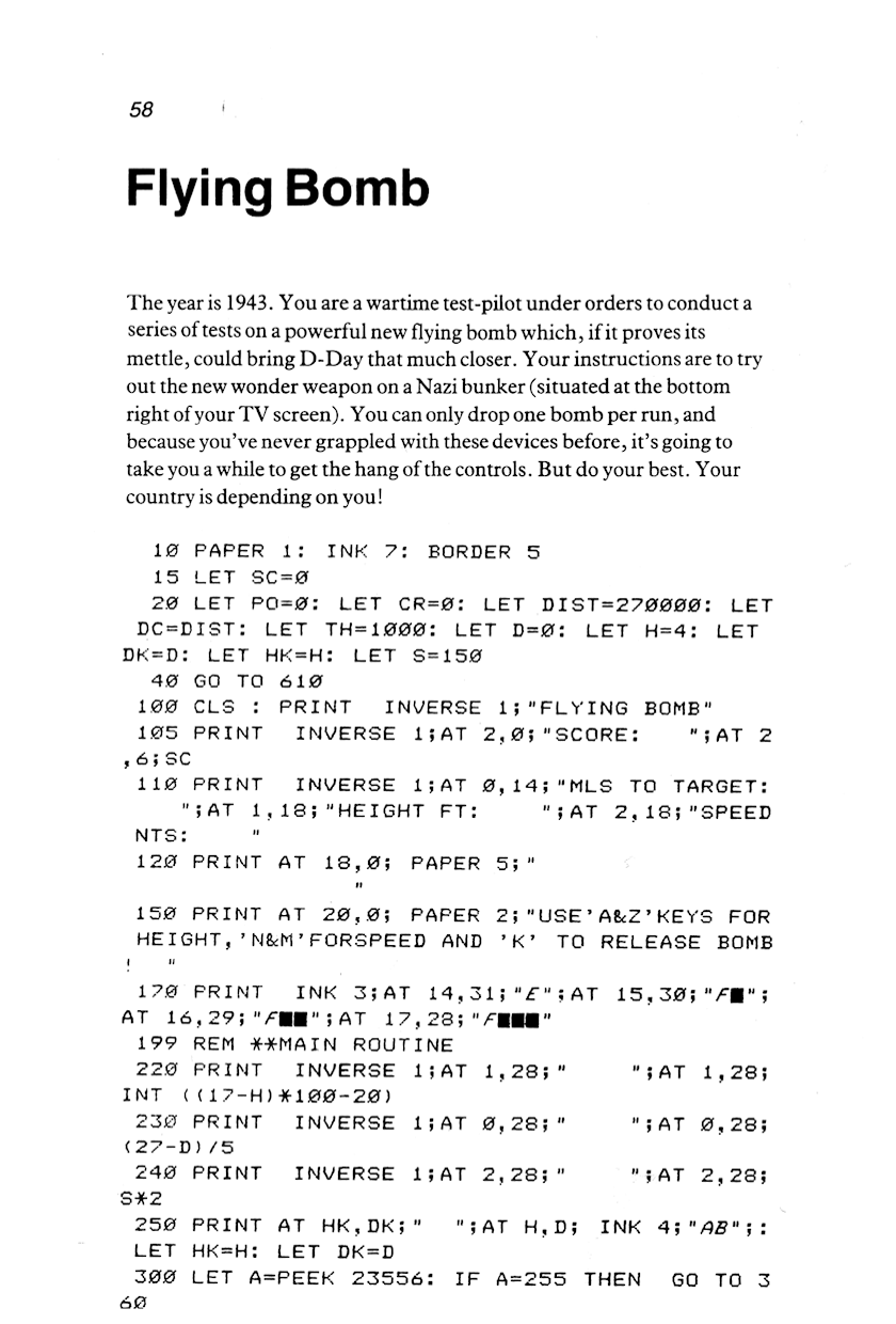 60 Programs For The Sinclair ZX Spectrum - Page 58