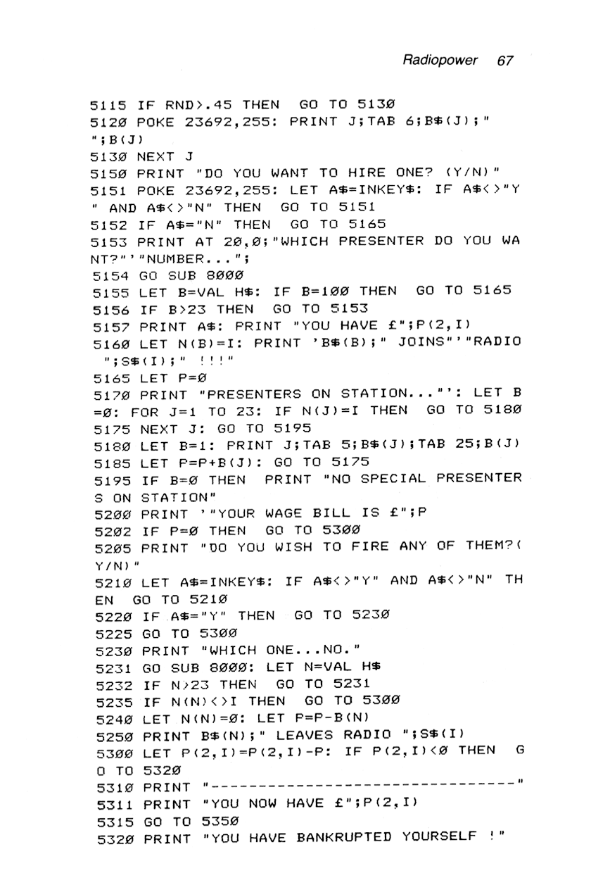 60 Programs For The Sinclair ZX Spectrum - Page 67