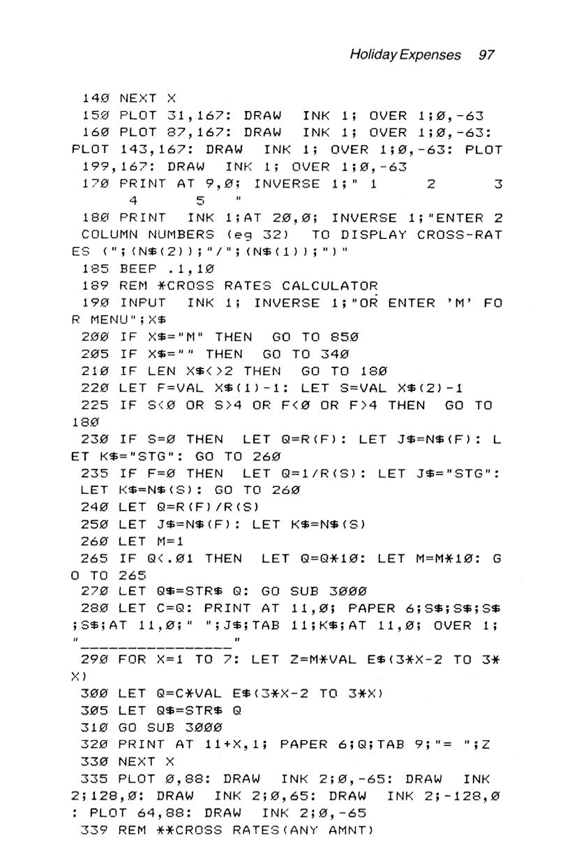 60 Programs For The Sinclair ZX Spectrum - Page 97