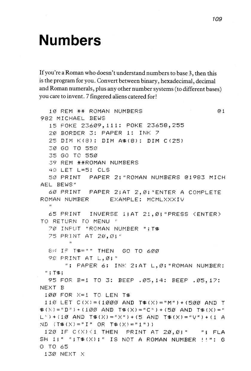 60 Programs For The Sinclair ZX Spectrum - Page 109