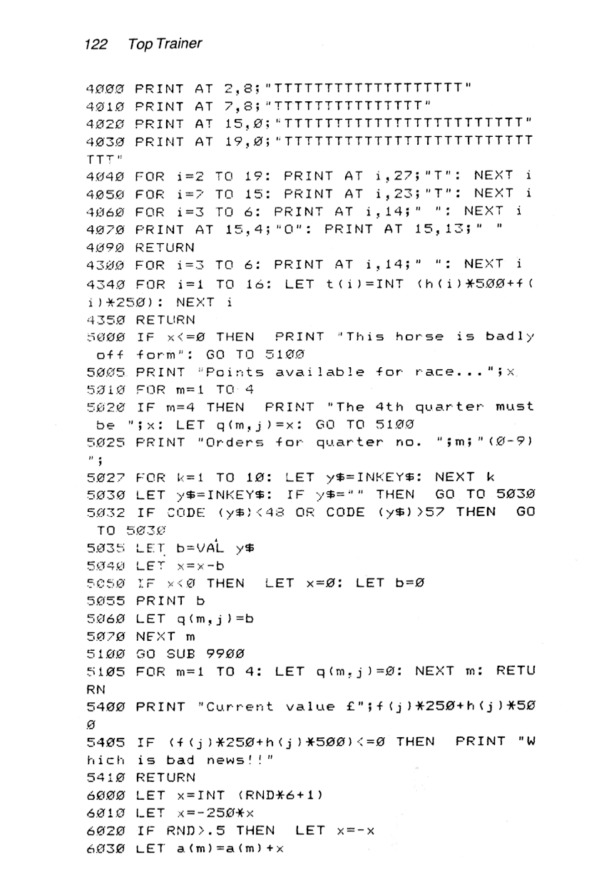 60 Programs For The Sinclair ZX Spectrum - Page 122