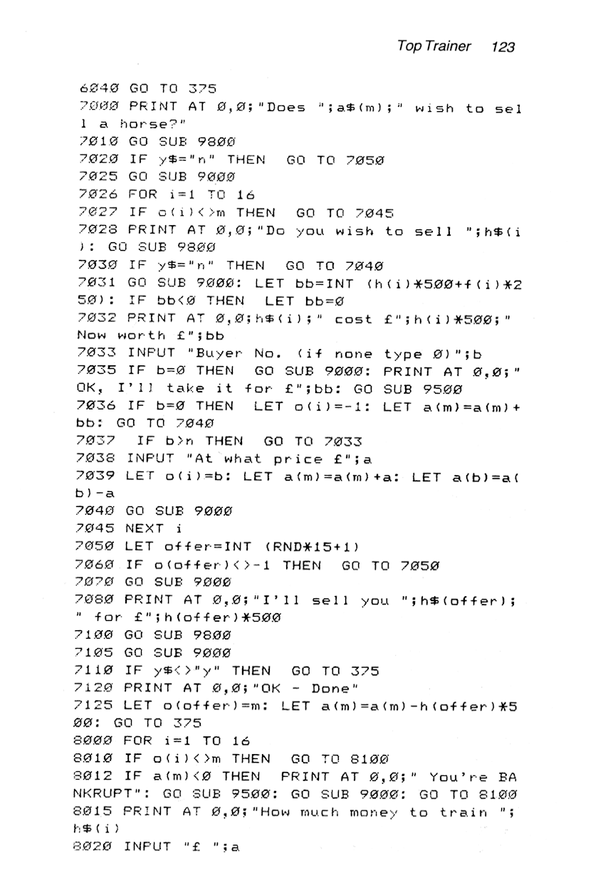 60 Programs For The Sinclair ZX Spectrum - Page 123
