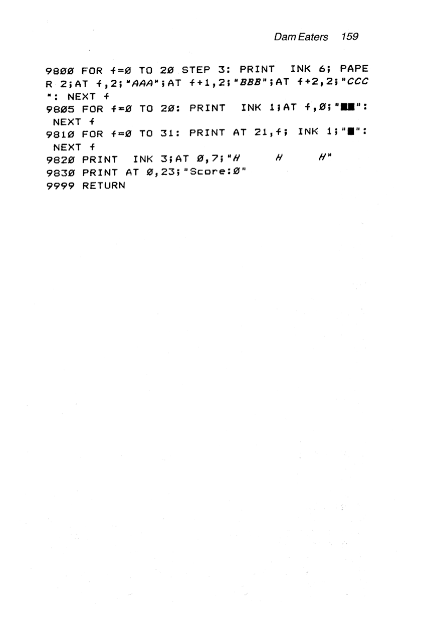 60 Programs For The Sinclair ZX Spectrum - Page 159