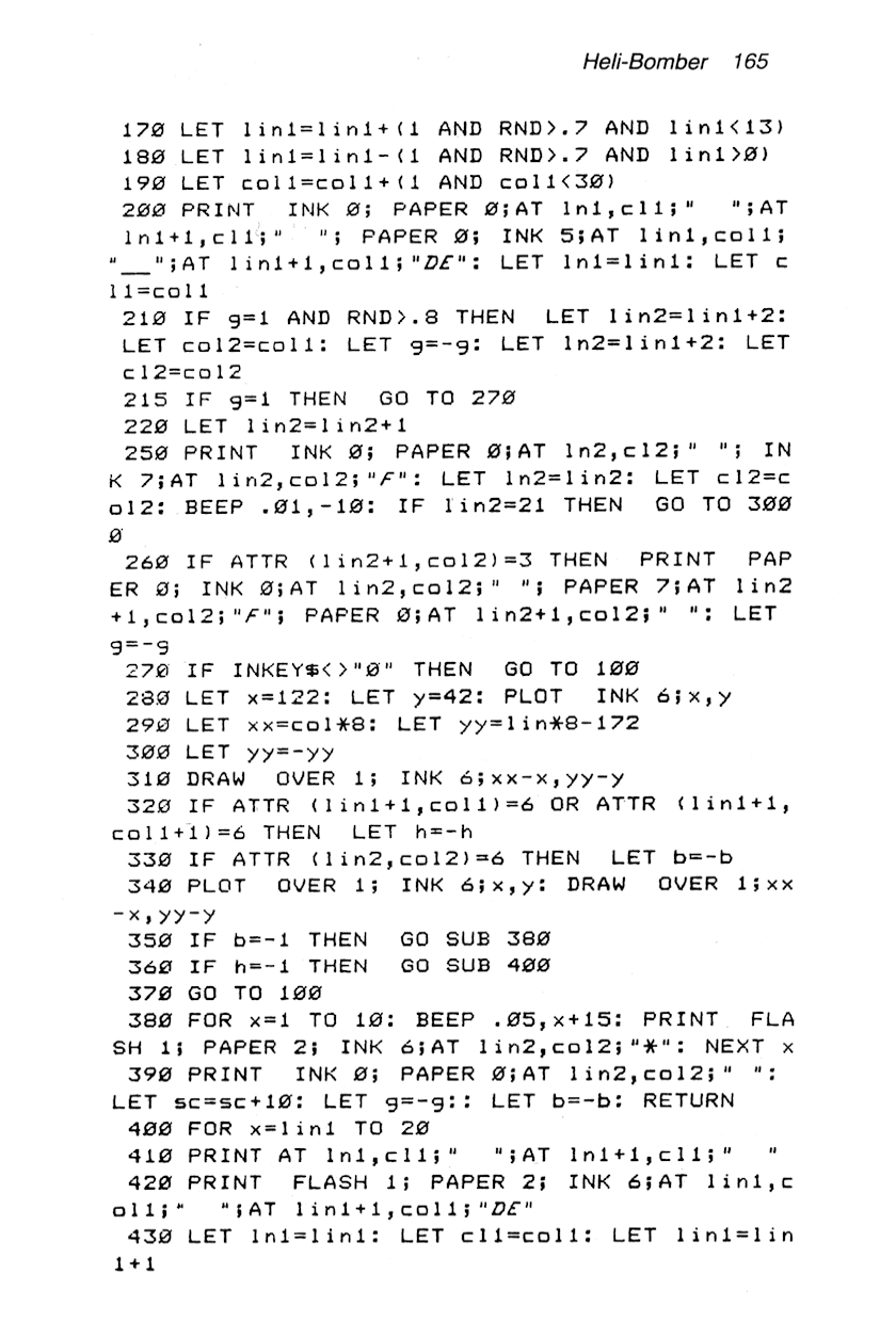 60 Programs For The Sinclair ZX Spectrum - Page 165