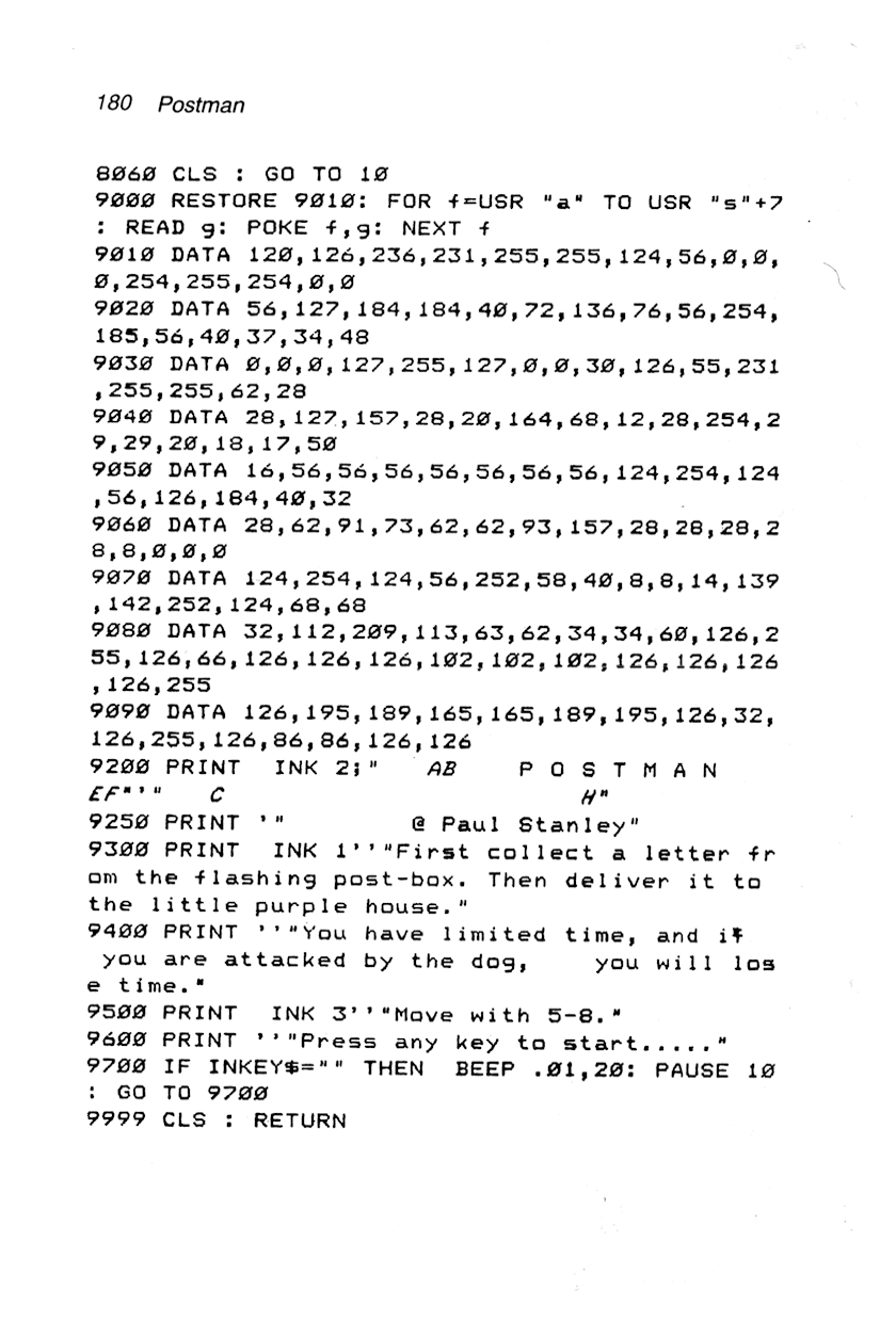 60 Programs For The Sinclair ZX Spectrum - Page 180