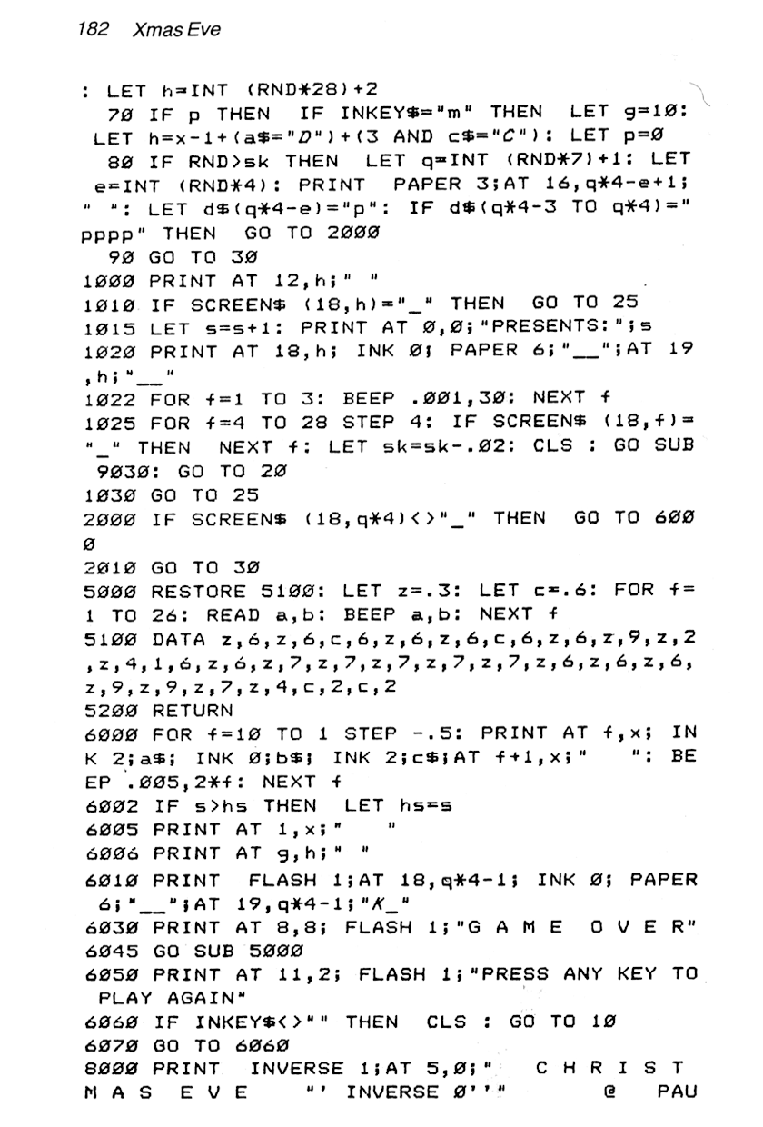60 Programs For The Sinclair ZX Spectrum - Page 182