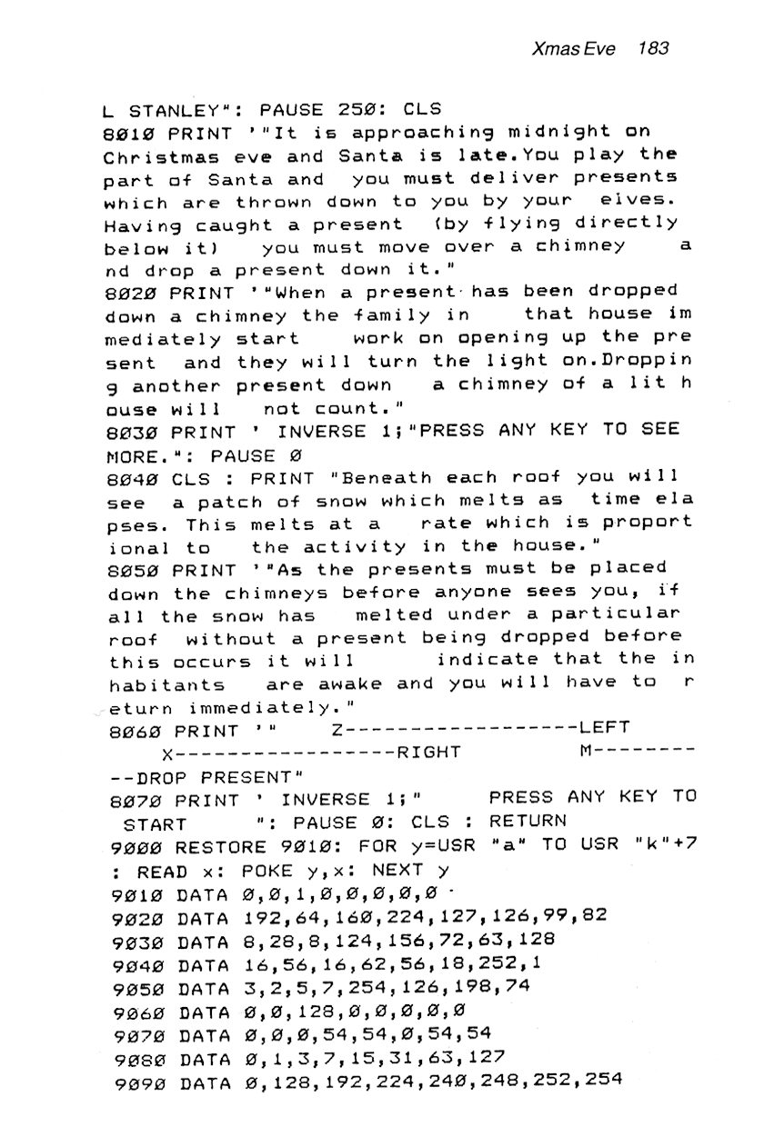 60 Programs For The Sinclair ZX Spectrum - Page 183