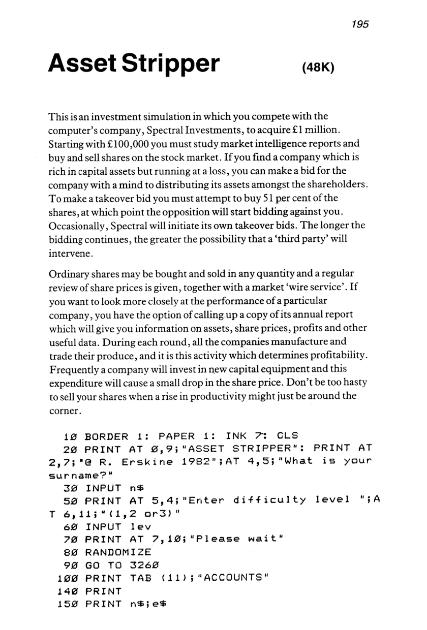 60 Programs For The Sinclair ZX Spectrum - Page 195