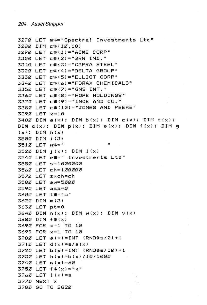 60 Programs For The Sinclair ZX Spectrum - Page 204