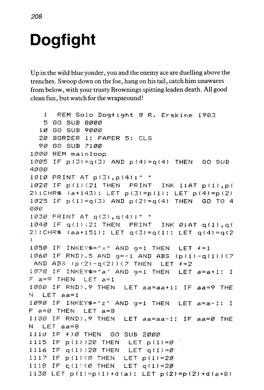 60 Programs For The Sinclair ZX Spectrum - Page 208