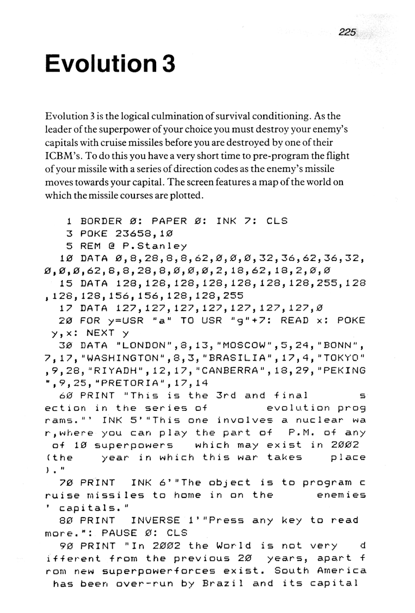 60 Programs For The Sinclair ZX Spectrum - Page 225