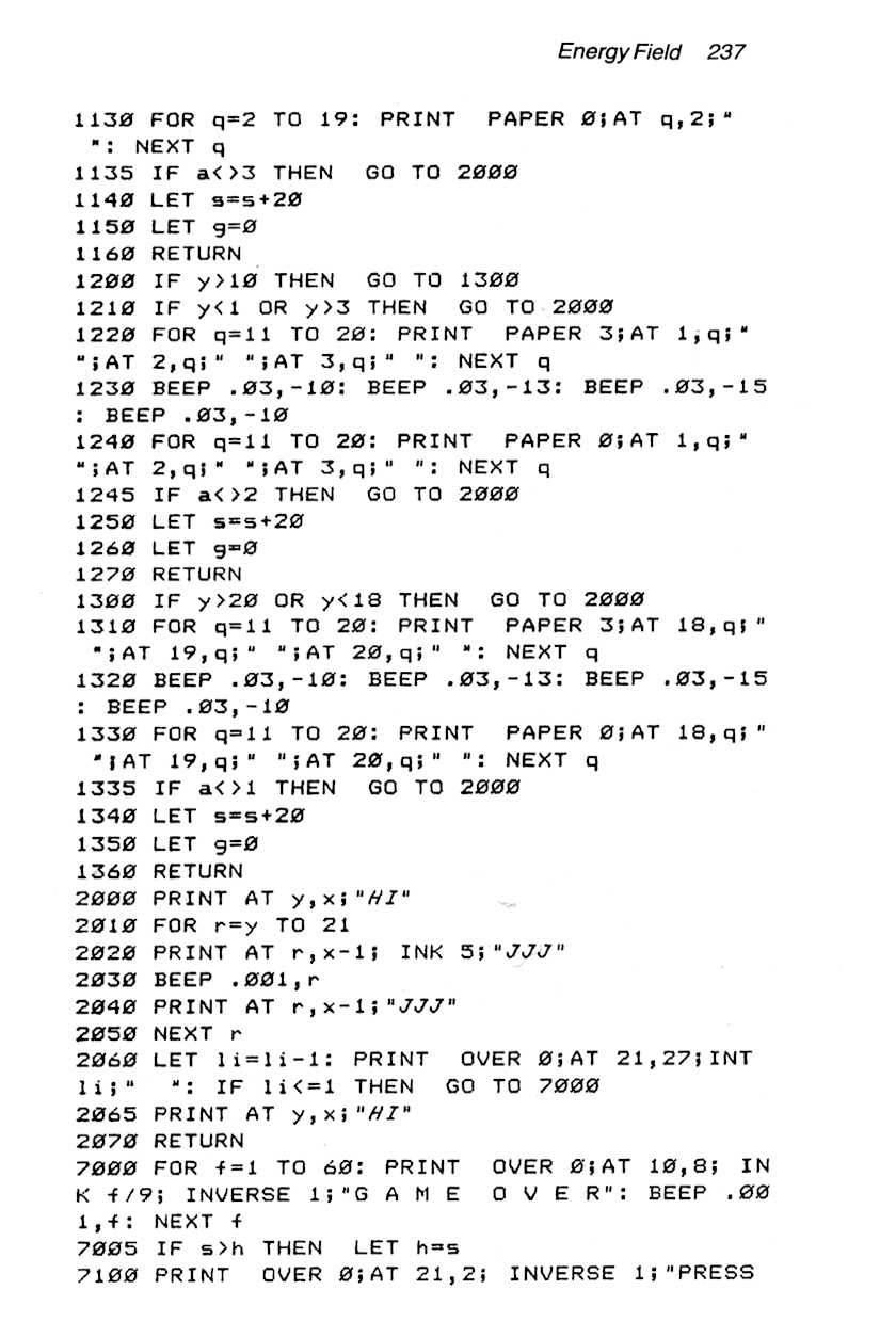 60 Programs For The Sinclair ZX Spectrum - Page 237