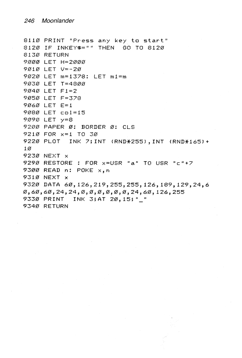 60 Programs For The Sinclair ZX Spectrum - Page 246