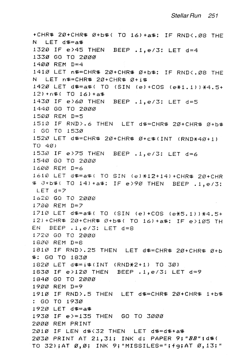 60 Programs For The Sinclair ZX Spectrum - Page 251