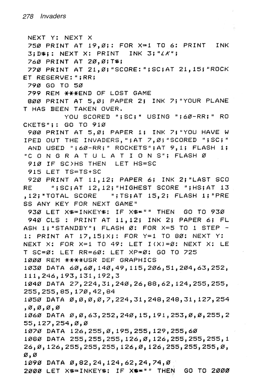 60 Programs For The Sinclair ZX Spectrum - Page 278