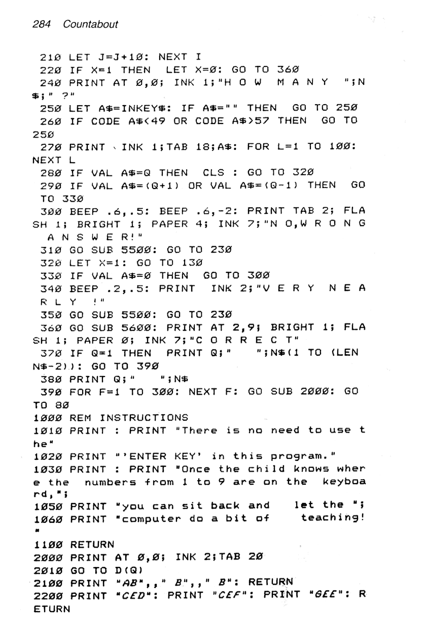 60 Programs For The Sinclair ZX Spectrum - Page 284