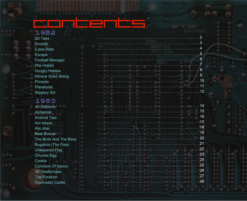 The ZX Spectrum Book - 1982 to 199X - Contents 1