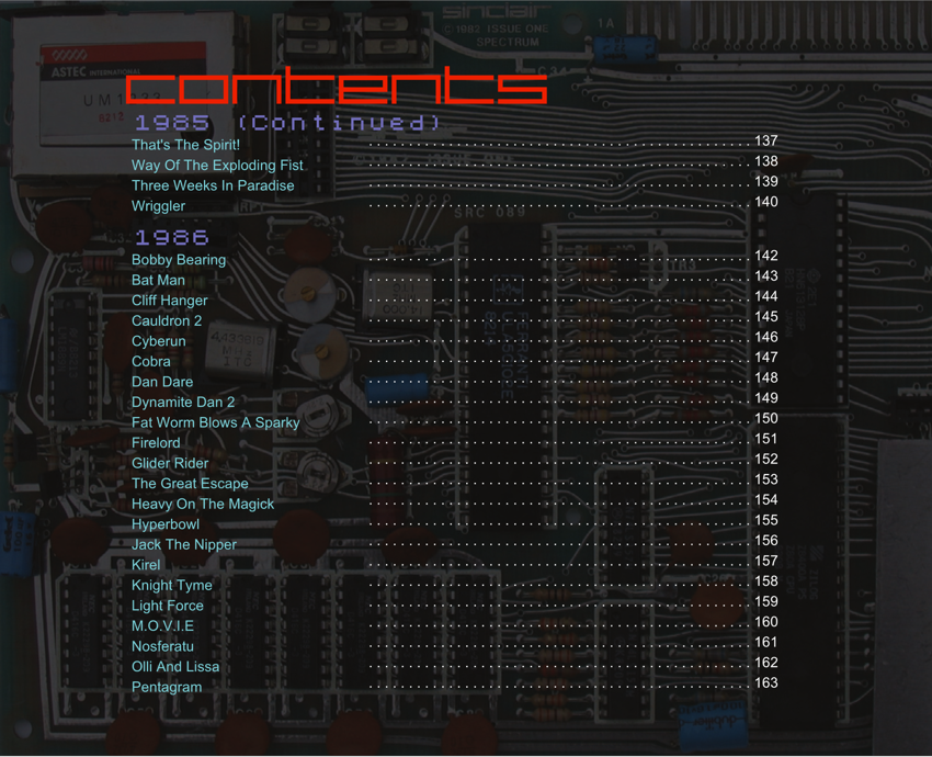 The ZX Spectrum Book - 1982 to 199X - Contents 6