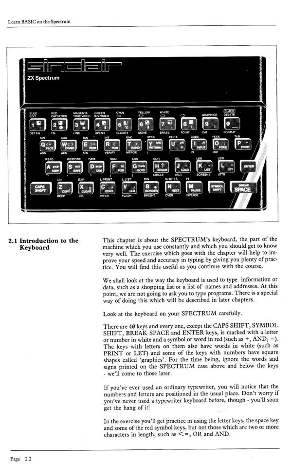 Learn BASIC on the Spectrum - Chapter 2.2