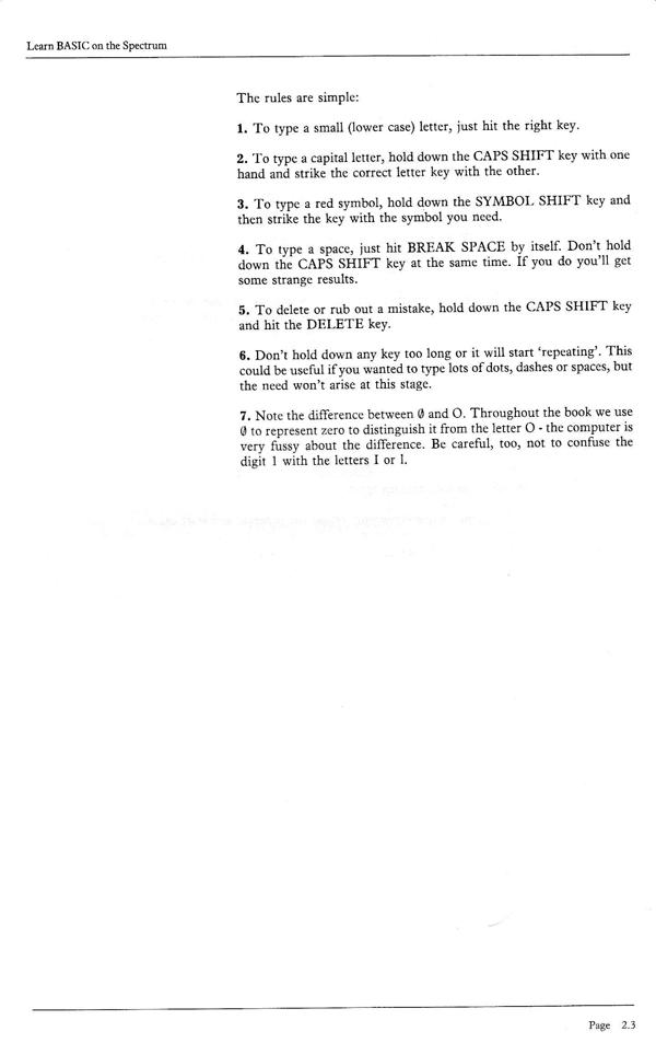 Learn BASIC on the Spectrum - Chapter 2.3