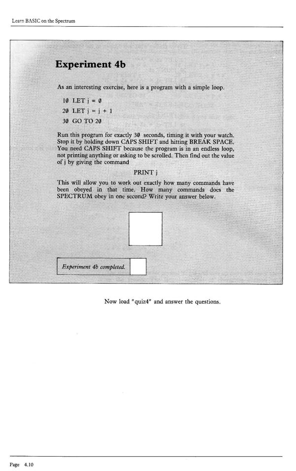 Learn BASIC on the Spectrum - Chapter 4.10