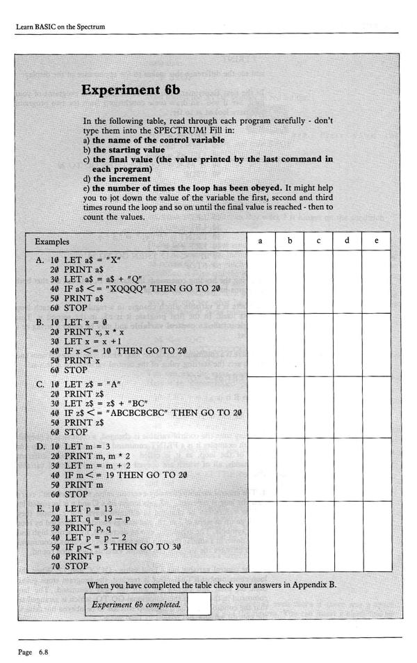 Learn BASIC on the Spectrum - Chapter 6.8