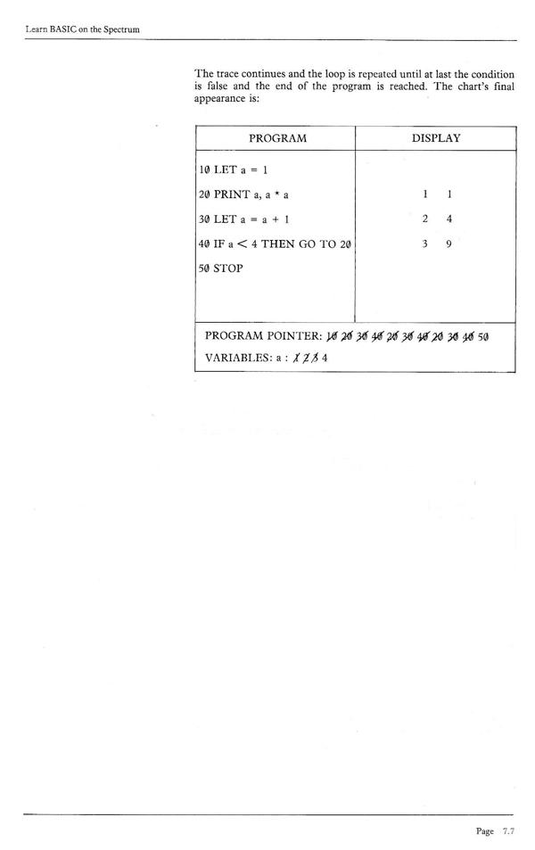 Learn BASIC on the Spectrum - Chapter 7.7