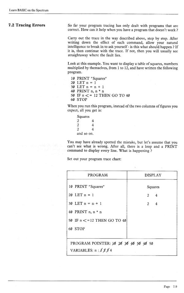 Learn BASIC on the Spectrum - Chapter 7.9