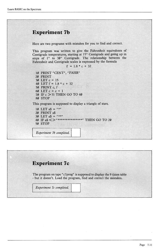 Learn BASIC on the Spectrum - Chapter 7.11