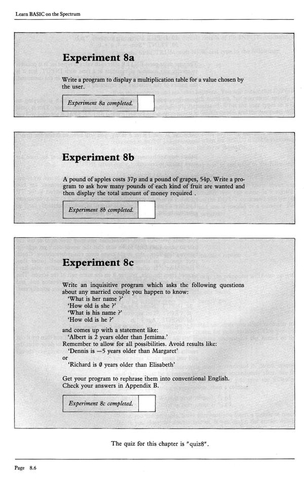 Learn BASIC on the Spectrum - Chapter 8.6