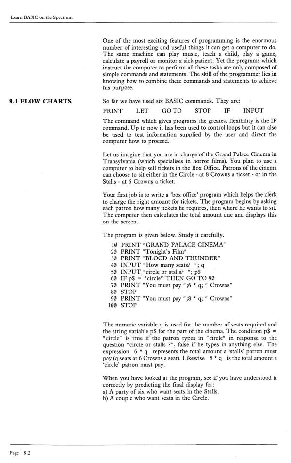 Learn BASIC on the Spectrum - Chapter 9.2