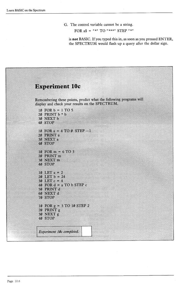 Learn BASIC on the Spectrum - Chapter 10.6