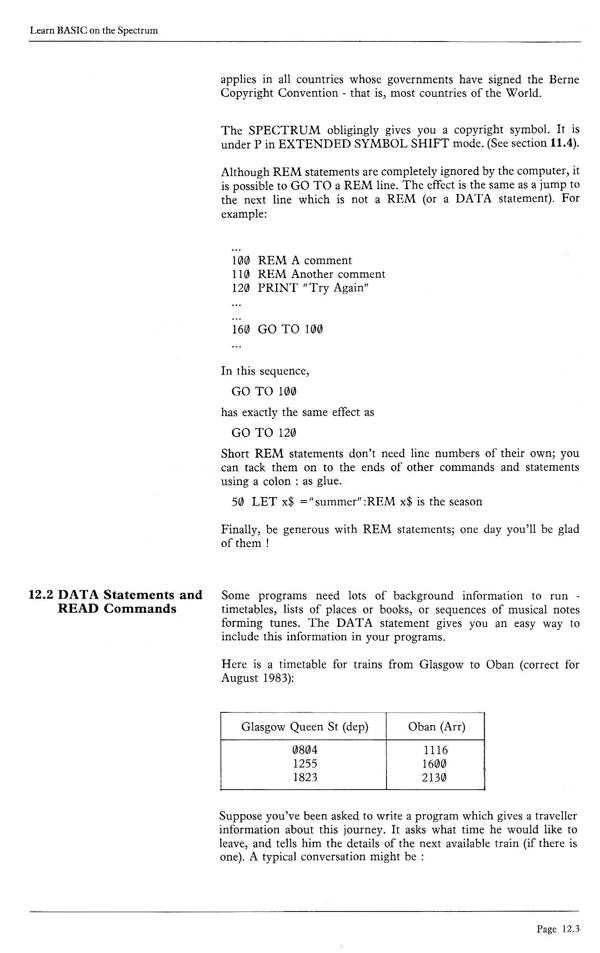 Learn BASIC on the Spectrum - Chapter 12.3