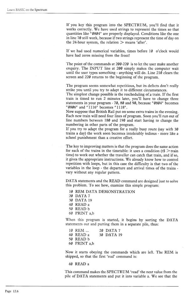 Learn BASIC on the Spectrum - Chapter 12.6