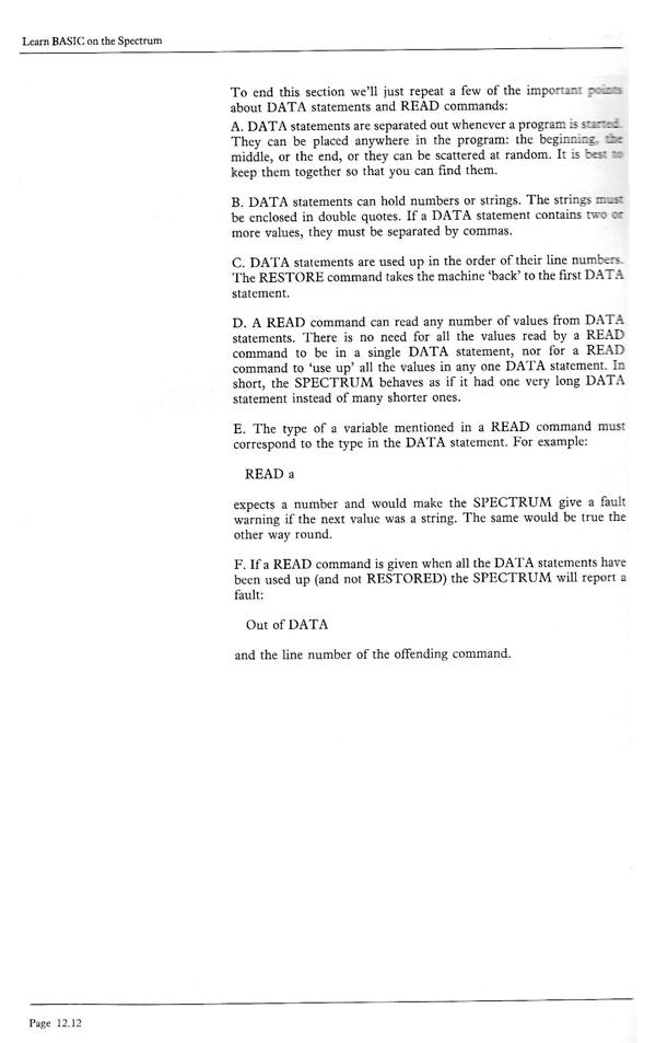 Learn BASIC on the Spectrum - Chapter 12.12