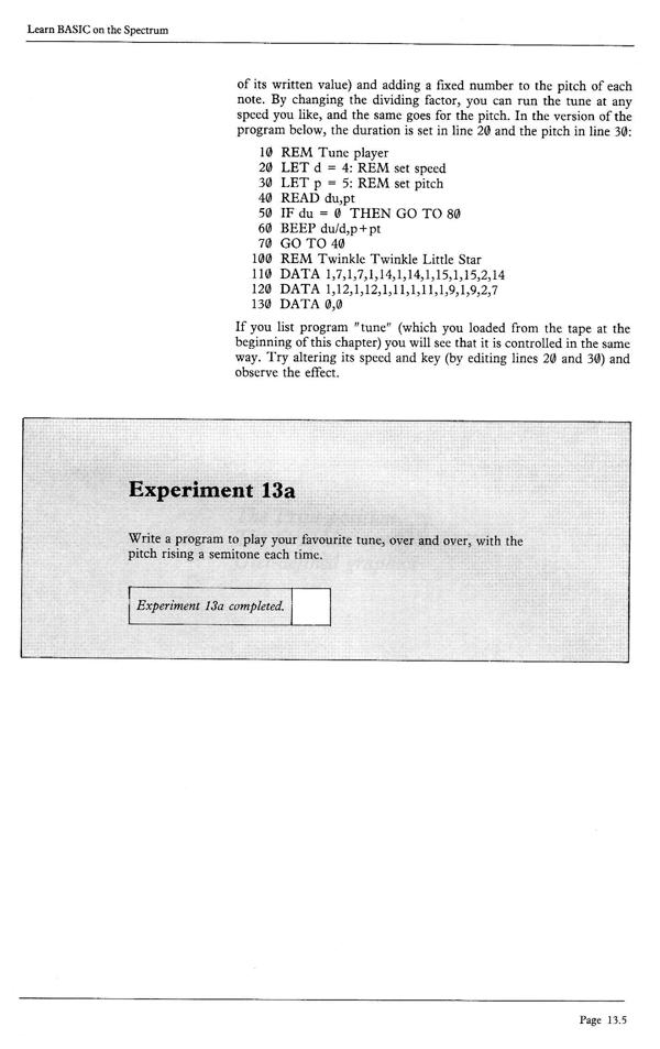 Learn BASIC on the Spectrum - Chapter 13.5