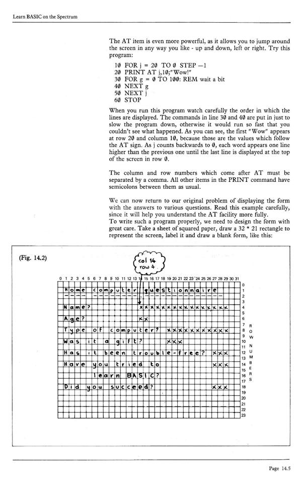 Learn BASIC on the Spectrum - Chapter 14.5