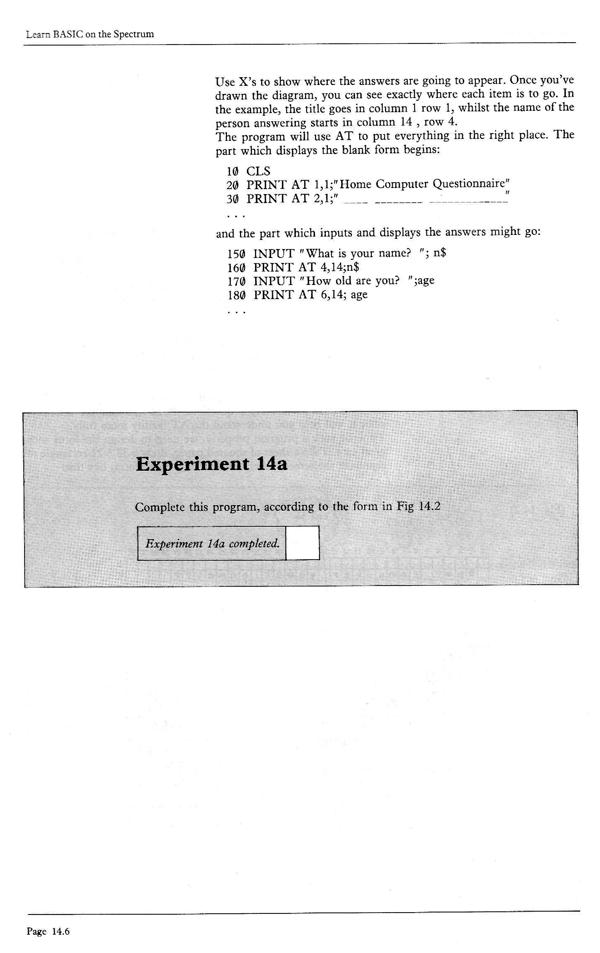 Learn BASIC on the Spectrum - Chapter 14.6