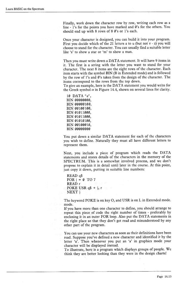 Learn BASIC on the Spectrum - Chapter 14.13