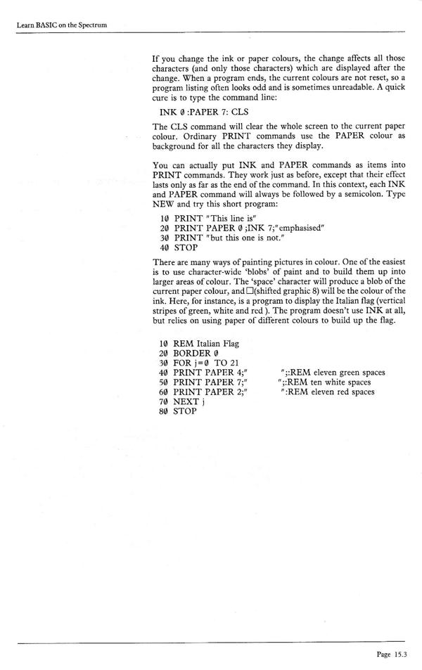 Learn BASIC on the Spectrum - Chapter 15.3