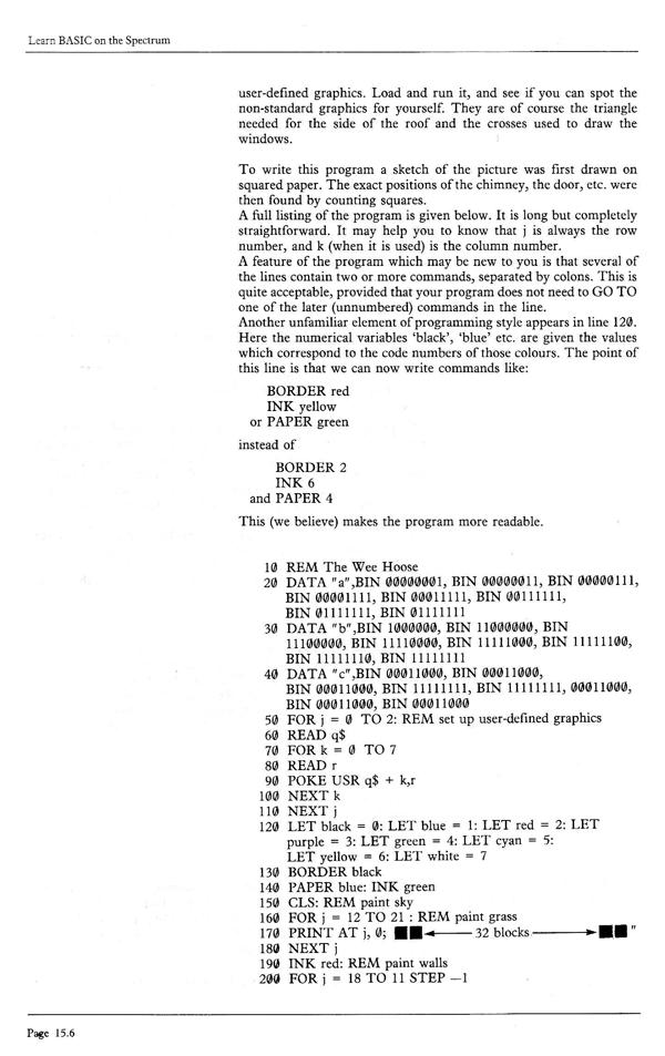 Learn BASIC on the Spectrum - Chapter 15.6