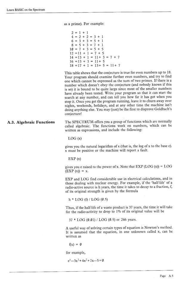 Learn BASIC on the Spectrum - Appendix A.5